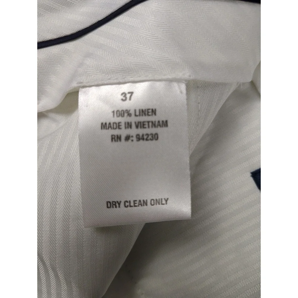 Paul Fredrick Pants Mens 37x30 Sage Green 100% Linen Flat Front NWT Chino Casual